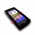 Case from silicon for Nokia X6 in black color