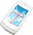 Case from silicon for SonyEricsson U5 Vivaz in white color
