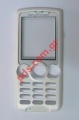 Original front cover housing SonyEricsson W810i in white color whith len