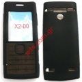 Case from silicon for Nokia X2 in black color
