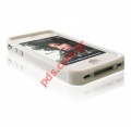 Bumper case silsicon for iphone 4G, 4S in white color