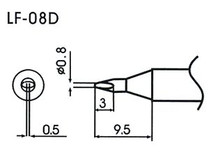 ���� �� ��������� ��� ������ ���������� Lead Free 2900 LF-LB Soldering Tip 128A (91530) WQ-08D