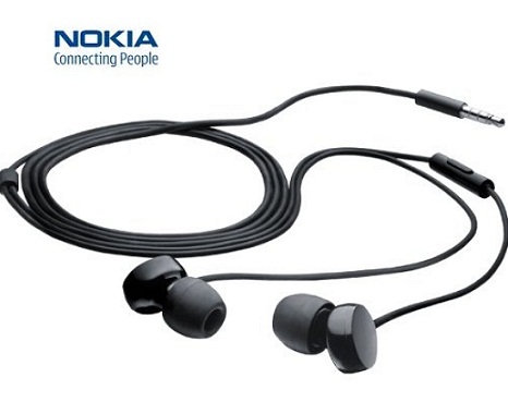 ������ ��������� ������� 3.5mm hands free Nokia WH-208 Black bulk