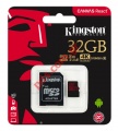 Memory card KINGSTON Micro SD 32GB 4K 100mbs Class 10 SDHC Memory Card A1 V30 UHS-I BLISTER