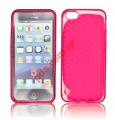 Transparent hard plastic case for Apple iPhone 5 Pink color design