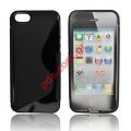 Hard plastic case S Line for Apple iPhone 5 in black color