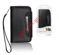 Leather case book wallet style for Apple iPhone 5 Black color