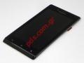 Original housing front cover Sony Xperia J ST26i with Digitazer touch screen and LCD Display in black color