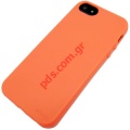 Case Apple iPhone 5 type S5 Elago soft in Orange with screen protector and cleaning cloth 