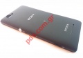 Original battery cover Sony Xperia M Single C1904, C1905 in Black color (with side key + NFC)