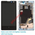 Original complete set LCD Nokia Lumia 1020 Black with frame cover