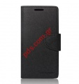 Case flip book Fancy Xperia Z1 Compact (C5503) Black