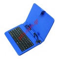 Book Case Universal for Tablet 7`` with Keyboard Blue micro/mini USB 