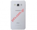 Original Samsung SM-A300F Galaxy A3 Silver Back Middle Battery cover with side keys and camera lens