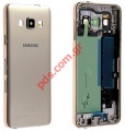 Original Samsung SM-A300F Galaxy A3 Gold Back Middle Battery cover with side keys and camera lens