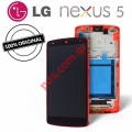 Original complete set LCD LG D821, D820 Nexus 5 Red.