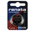 Battery Renata Button cell CR 2430 Lithium 285 mAh 3 V 1 pc(s)