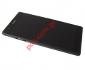 Original front cover set Black Sony D5303, D5306 Xperia T2 Ultra with touch screen and LCD display 