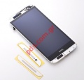LCD Display set (OEM) HTC One M8 White Complete front cover with frame
