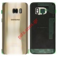 Original battery cover Samsung Galaxy S7 EDGE SM-G935F Gold.