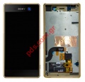 Original Sony Xperia M5 (E5603) Gold front cover with touch screen and LCD display 