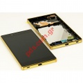 Original front cover LCD display Sony E6853 Xperia Z5 Premium Gold with touch screen Digitizer
