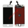 Set LCD iPhone 5 SE (TM) White color (Display + Touch Screen + Display Glass + Mesh for Earpiece).