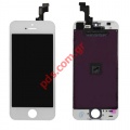 Display set iPhone 5 SE (OEM) White color (Display + Touch Screen + Display Glass + Mesh for Earpiece).