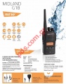 Tranceiver PMR446 Midland G18 is waterproof and dustproof to IP67 Standard licence free  