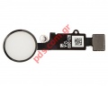  (OEM) iPhone 7 (4.7) White Flex cable Home Button    (w/ Fingerprint Scanner)             