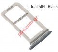 Drawer OEM (DUAL) SIM holder Black Samsung SM-G930FD Galaxy S7 Edge (COMPATIBLE WITH 2 SIM CARD CHINA VERSION)