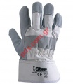 Leather glove for hard works STOP 310.058 Size 10 Grey