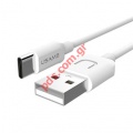 Data Cable USB Type C Usams SJ099 1M White U TURN Blister
