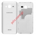 Original Battery Cover White Samsung SM-J320F Galaxy J3 Duos (2016), SM-J320F (2016).