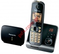 Long range cordless phone Panasonic  KX-TG6761GB Dect Repeater Black with digital answering machine and repeater