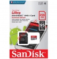   microSDXC Sandisk 256GB Ultra Class 10 Read 95mbs with Adapter (EU Blister)