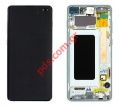 Original set LCD Samsung G975F Galaxy S10+ Prism Green (Complete Frame Display touch screen with digitizer)