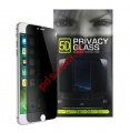   Privacy Apple iPhone 7 Plus, 8 Plus Tempered Glass 9H/5D Full Cover Full Glue 0.3mm Dark