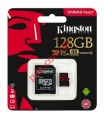 Memory card Kingston 128GB C10 UHS-I U3 100mbs V30 4K ULTRA HD Canvas Select microSDXC w/SD Adapter Blister