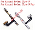   Xiaomi Redmi note 5 Flex cable side key Power on/off, volume 