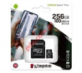 Memory card Kingston SDCS/256GB MicroSD Class 10 U3 UHS-I HD Speeds Up to 80 MB/s Read (SD Adapter Included) Canvas Select Blister