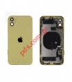    Apple iPhone 11 A2221 (PULLED) Yellow 6.1inch middle back battery cover frame some parts    NO BATTERY