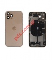 Original back cover Apple iPhone 11 Pro A2215 (PULLED) Gold 5.8 inch middle back battery cover frame some parts NO BATTERY