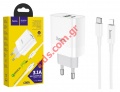 Charger set Hoco C80A 18W/3A White 2 port 