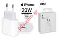 Power adapter APPLE MHJE3ZM/A 20W USB-C QC 3.0 A2347 Charger 220V iPad/iPhone/iPod BOX