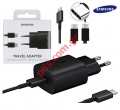 Original set charger Samsung EP-TA800XBE 25W 9V/3A Black (FAST CHARGE) BLISTER
