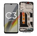 Original Set LCD Realme/Oppo C3 (6.5inch) Black Display Full with frame