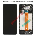 Original LCD Samsung A125F Galaxy A12 2020 Black (ORIGINAL W/FRAME) FLEX CODE: SM-A022F_R1.1 - BOE