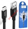 Data cable MicroUSB B Hoco X14 Fast 3A 2M Black Box Times Speed