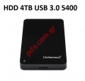 External HDD Intenso 4TB USB 3.0 2.5inch RPM5400 Cache 8GB  Memory Case Black BOX